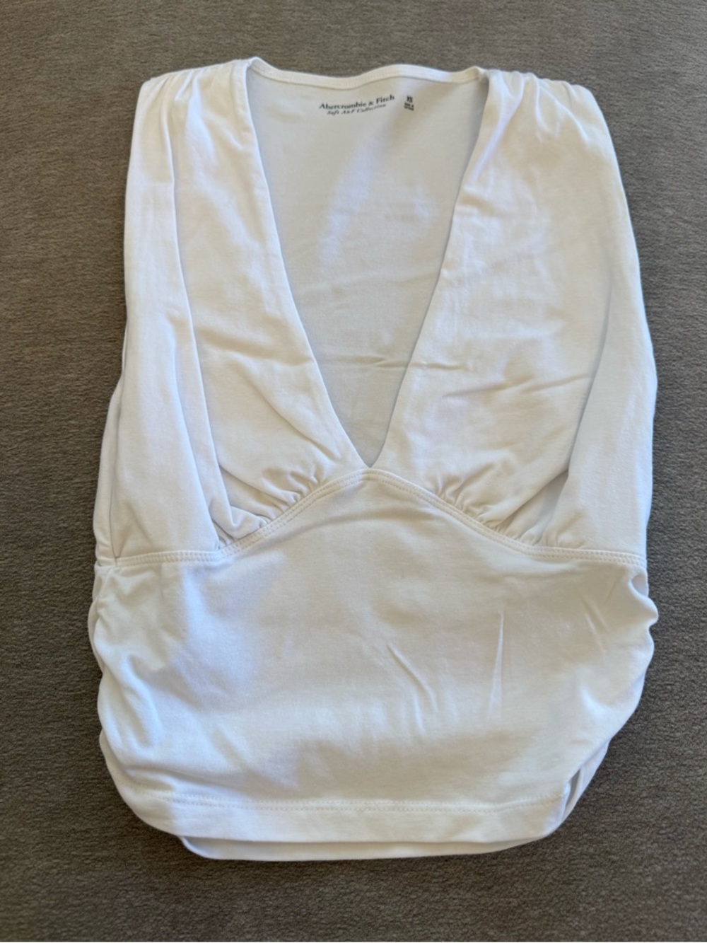 Abercrombie & Fitch Cream Scoop Neck Tank Top
